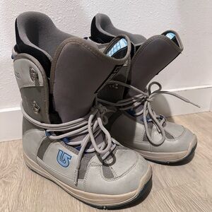 Burton Gray and Blue Women's Snowboard Boots